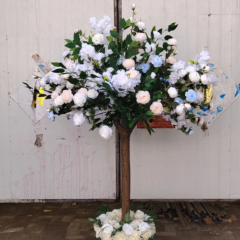 KC-CBT-137 Wedding Table Decoration Artificial Blossom Flower Japanese Trees / Indoor Decorative Mini Silk Cherry Blossom Tree