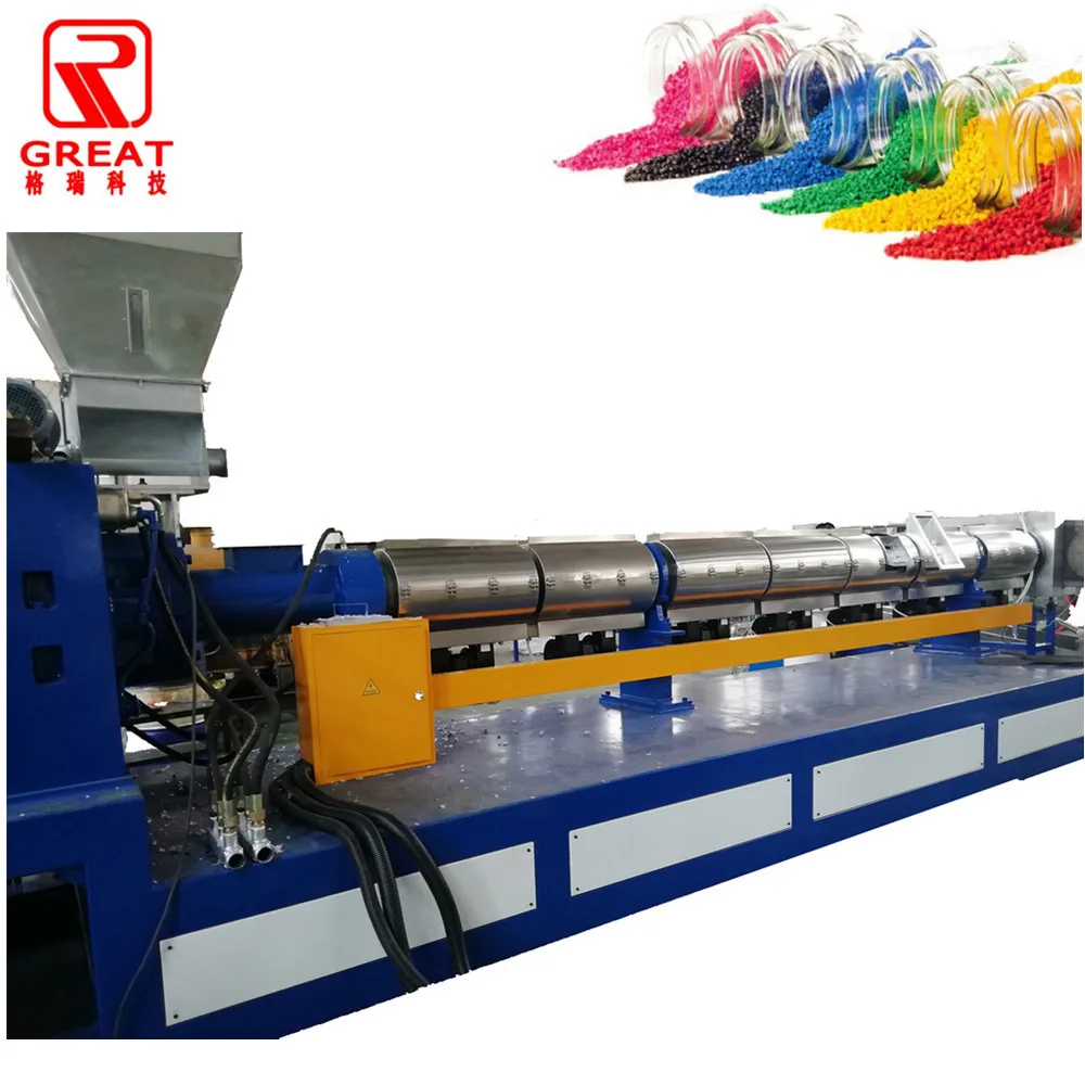 500kg/hour waste film woven bag pelletizing line plastic recycling granulating machine