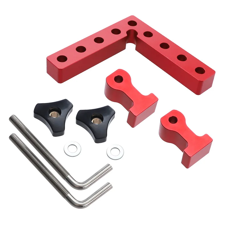 
90 Degree Positioning Squares Right Angle Clamps Aluminum Alloy Corner Clamp Clip Block for Carpentry Frame Box Cabinets Drawer 