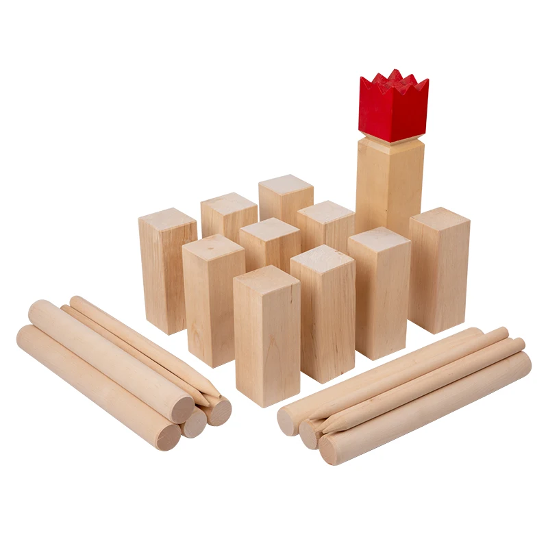 Wooden Block Throwing Cub Courtyard Game Set Outdoor backyard lawn throwing game suitable wood toys for children and adults