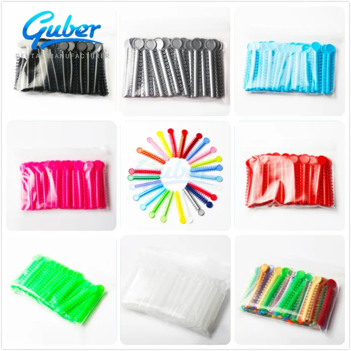dental bracket Consumables 40 color materiales de ortodoncia ligaties elastic orthodontic ligatate elastomeric for braces