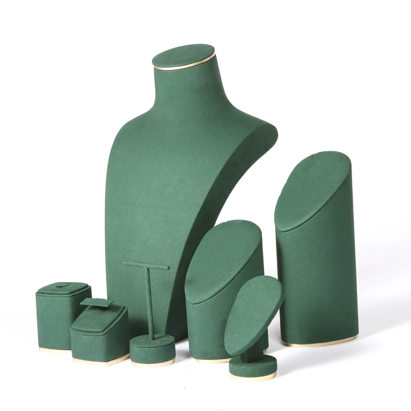 Romi Handmade Velvet Jewellery Display Props Custom Luxury Jewelry Display Stand Set For Store