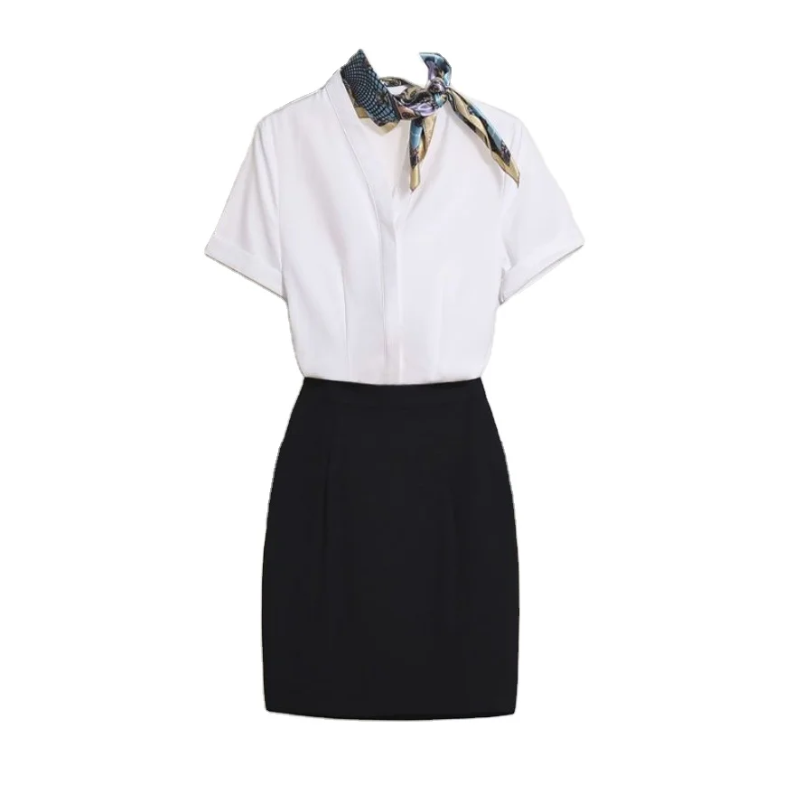 OEM Stewardess Costume Supplier Custom 2023 Airline Women Men Flight Attendant Uniforms Sets