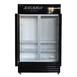 Supermarket Beer Bottle Cooler Showcase Display 2 Glass Door Fridges Refrigerators Refrigerador Frigo
