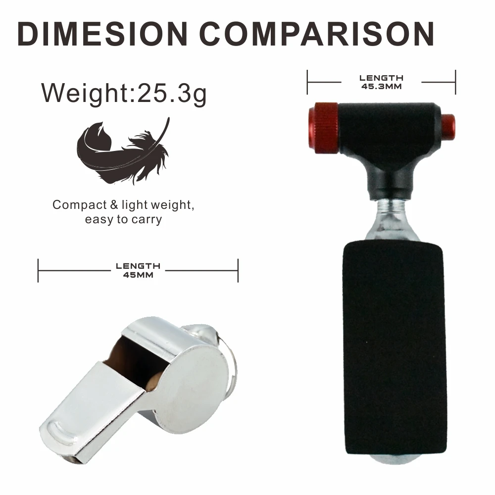 Unique Design CO2 Bike Pump with Press Button for Air Flow Control