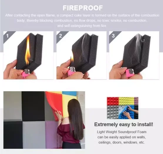 Wholesale Acoustic Soundproof Red Foam Panel Foam Sound Absorber Polyurethane Foam