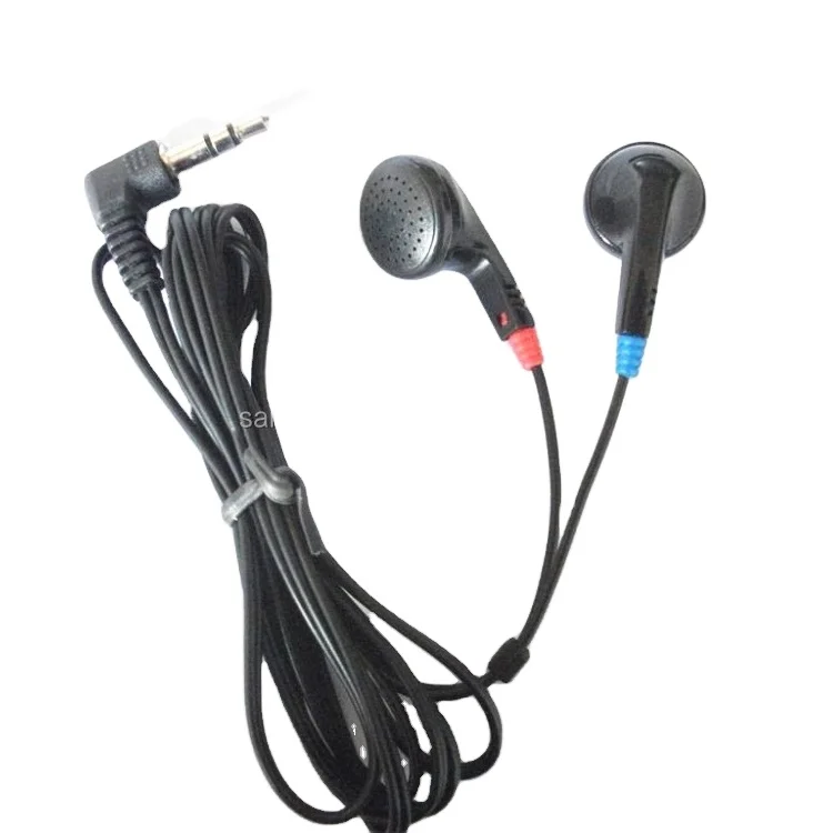 One cent cheap earbuds disposable stereo earphones bulky sale headphones for aviation bus train hospital use