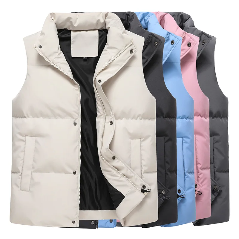 Wholesale Unisex Breathable Stand Collar Down Puffer Vest Men Vest for Men