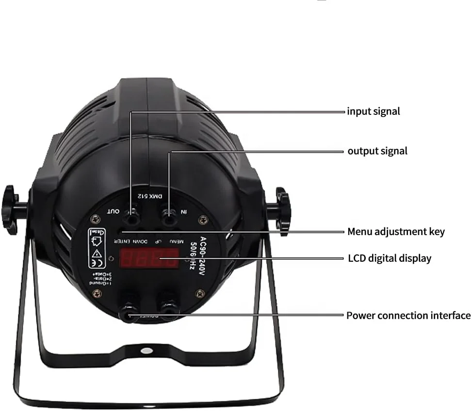 LED Tinted Pa-light RGBW Stage Lighting Beam Zoom Wash Moving Head Light RGB ATG for DJ Bar Club LED PAR 54psc 3W Portable 80 70