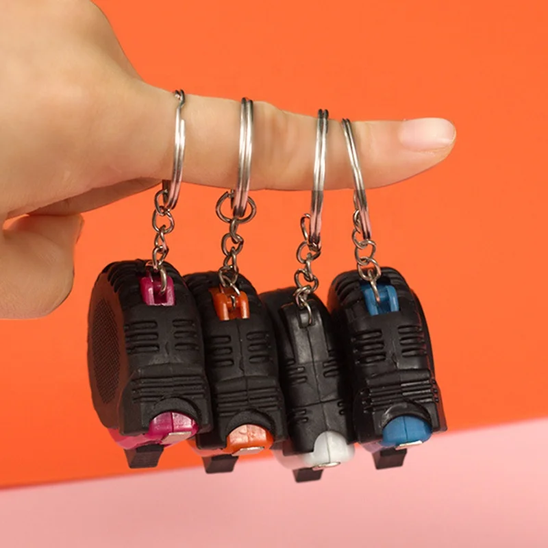 Keychain Measure Tape Ruler Customized Logo Mini Plastic Retractable 1Meter Tape Measure with Keychain