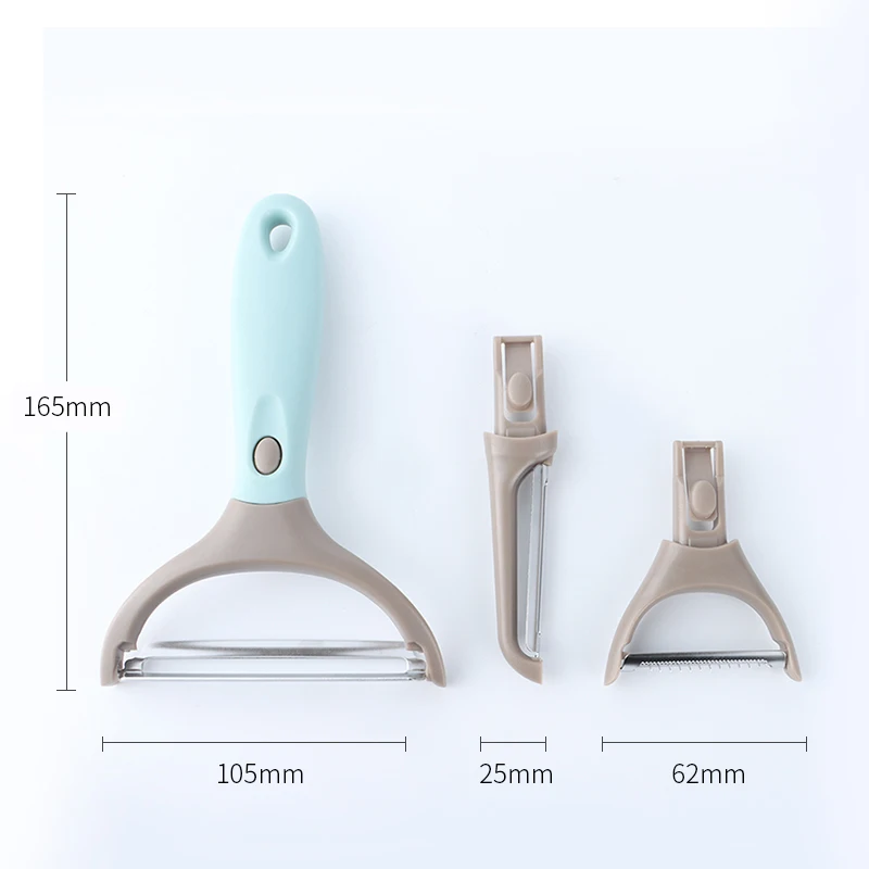 Лидер продаж съемное лезвие 3 в 1 набор для чистки слайсер картофеля Овощечистка нарезки соломкой и овощей продвижения подарок