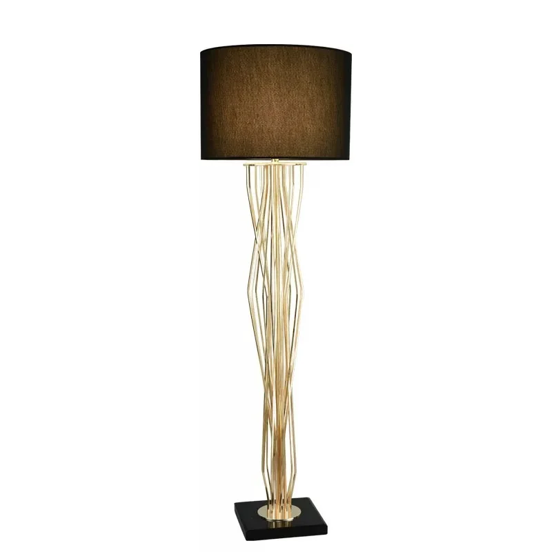 Postmodern Light Luxury Metal Marble Floor Lamp Hotel Living Room Bedroom Study Vertical Creative Design Lamp