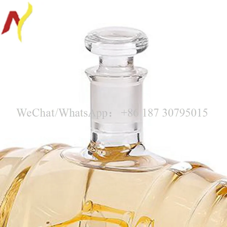 
1000 ml glass whiskey bottles whiskey decanter with cups Christmas gift 