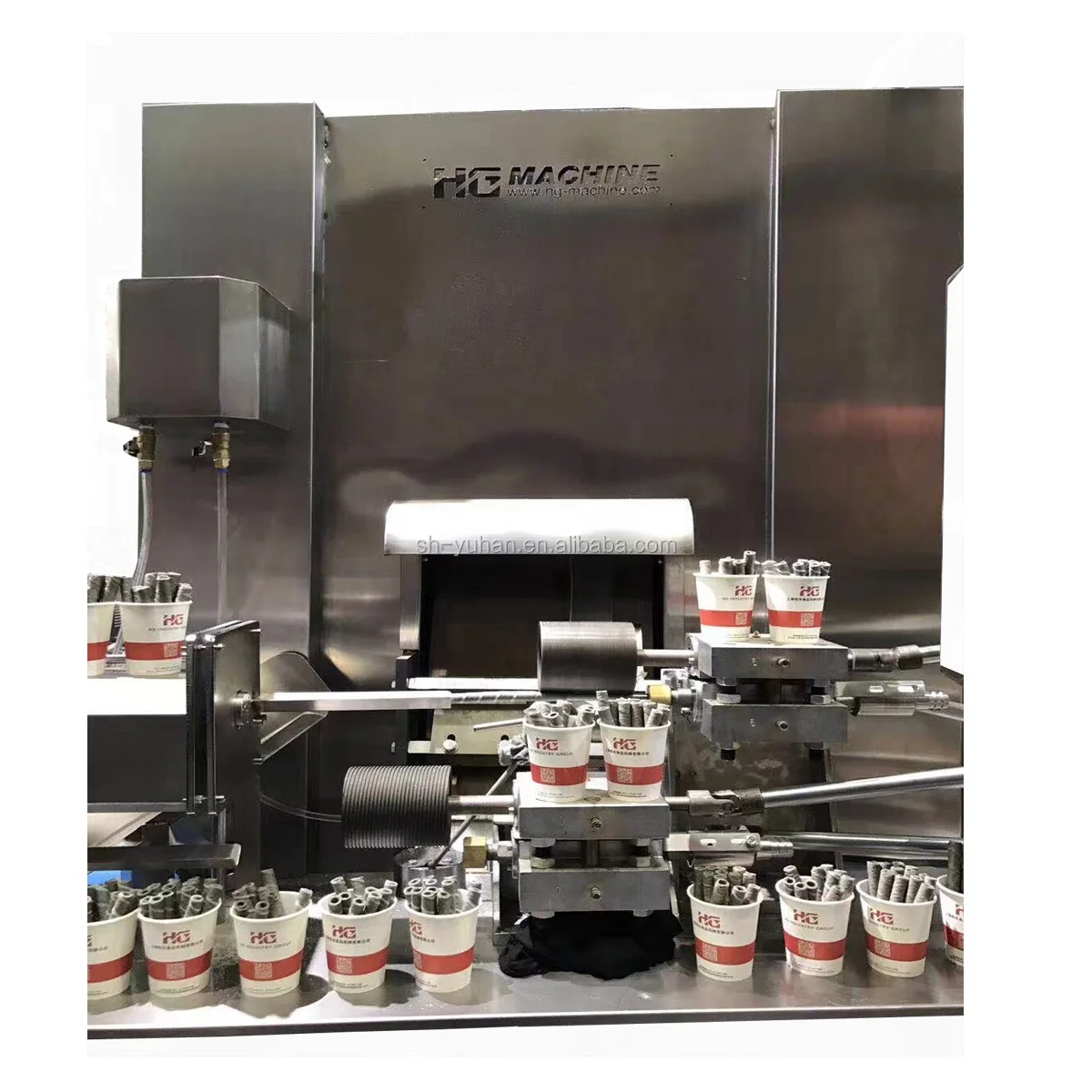 High Productivity Wafer Roll Making Machine Wafer Stick Factory Machine Wafer Roll Small Line Egg Roll Snack Machine In China