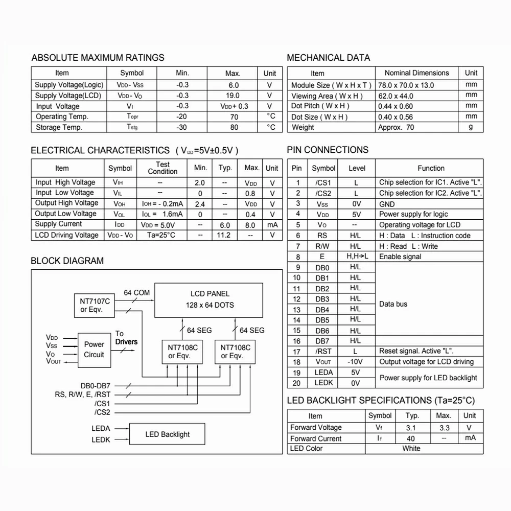 In Blue Background Cob 128x64 Lcd Arduino Lcm 12864 For Home Appliance And Industrial Application