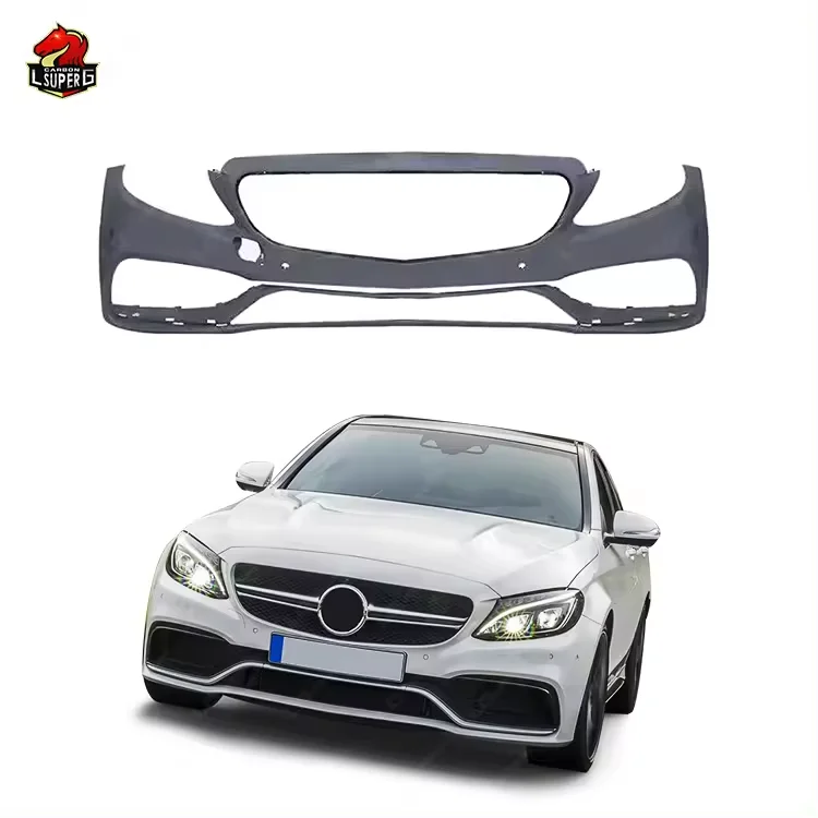 Auto Parts  For Mercedes Benz C Class W205 Upgrade to C63 Style Front Bumper