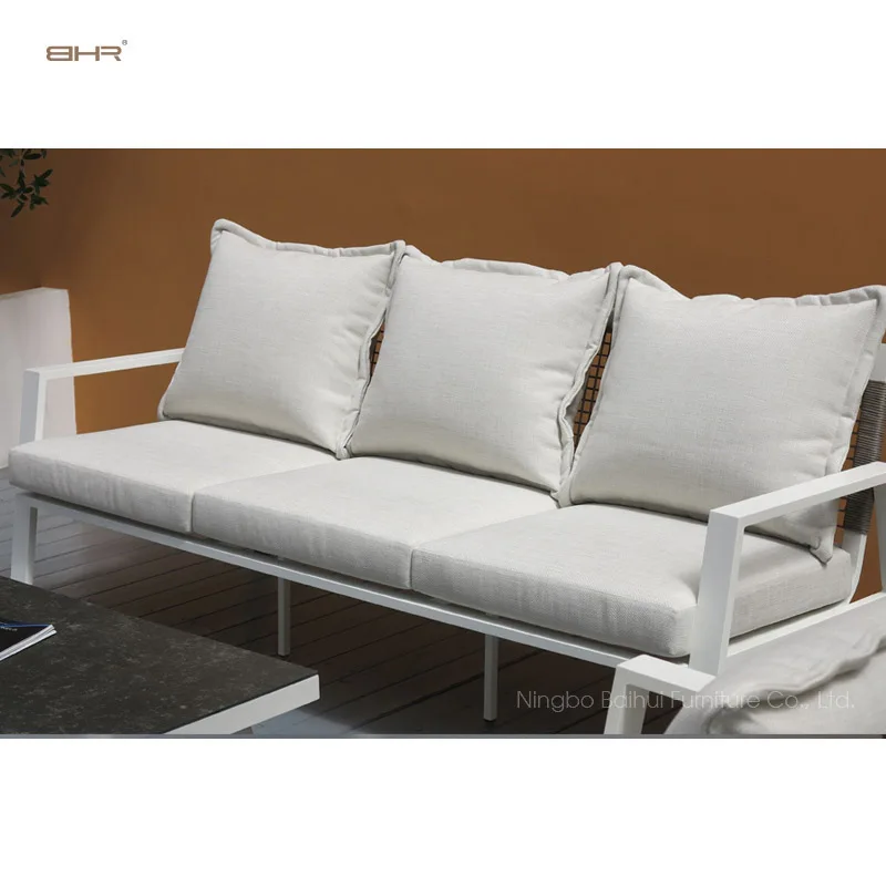 BHR-outdoor furniture coffee table HPL  garden furniture outdoor sofa patio set aluminium frame 5 seat