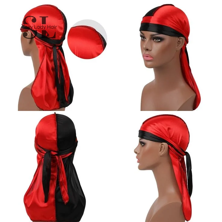 Custom Durags Wholesale Du rag Cheap Hip Hop Plain Unisex Headwrap Silk Satin Doo rag
