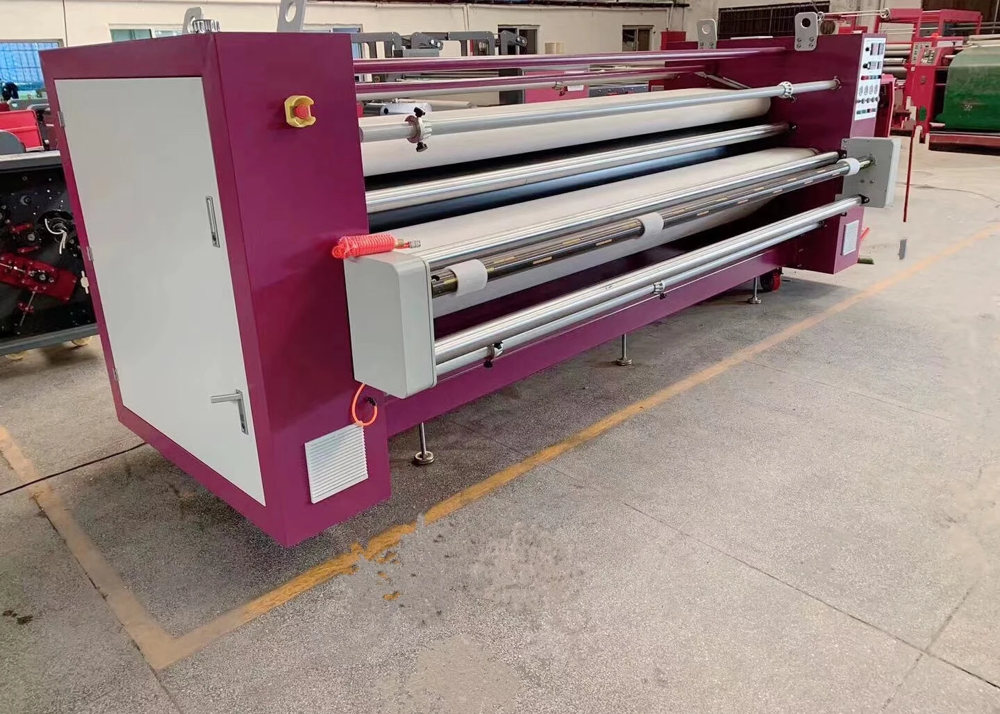 Energy Saving High-Power Oil Heating Calender 2.6Mx320Mm Roller Sublimation Heat Press Transfer Machine