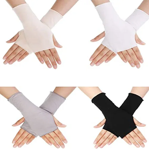New Pure Cotton Lace Polka Dot Slip Resistant Summer Women Driving anti uv protection radiation gloves