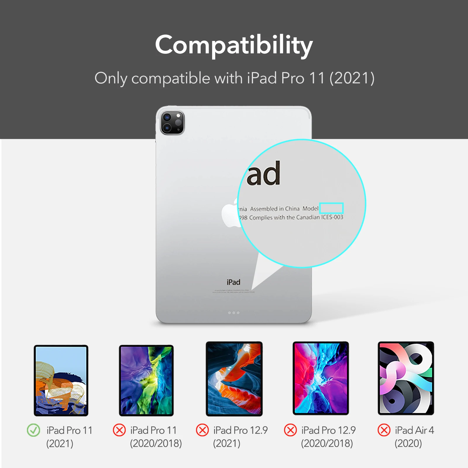 
ESR Slim transparent clear shockproof case for ipad pro 11 2021 case 