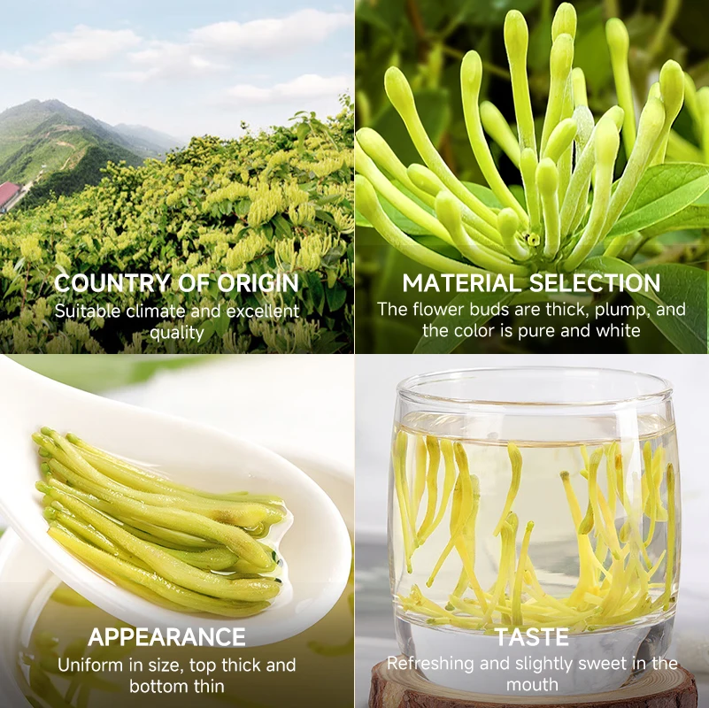 OEM wild 100% natural  herbal  treating Craft flower tea  scented tea  Chinese herbal medicine honeysuckle tea