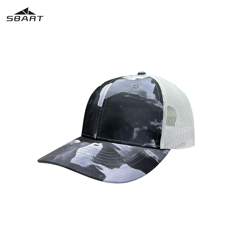 SBART Customized 100% Polyester Fitted 6 Panel Upf 50+ Fisherman Cap Sport Hats Snapback Baseball Cap