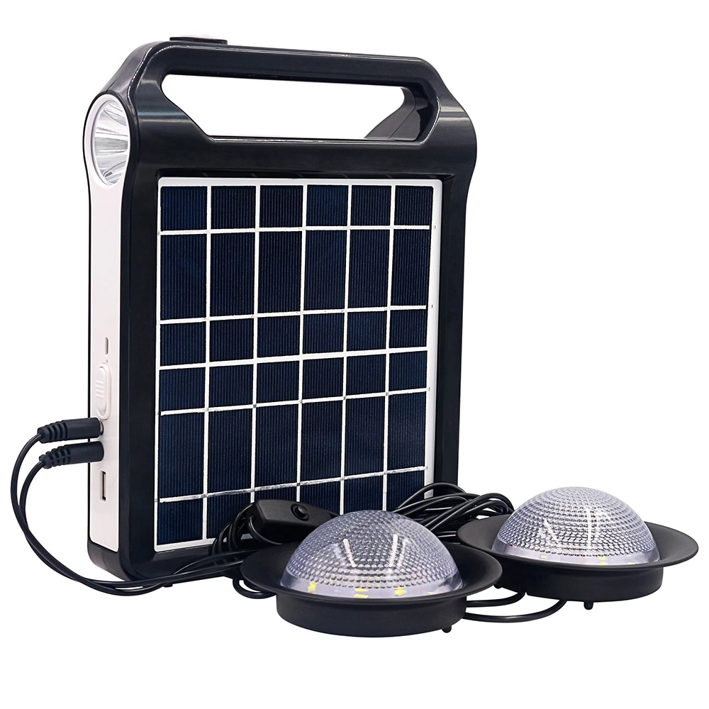 Mini Portable Solar Energy Lighting Kit  for Home USB Mobile Charging and LED Light Solar power system with Torch and Lighting