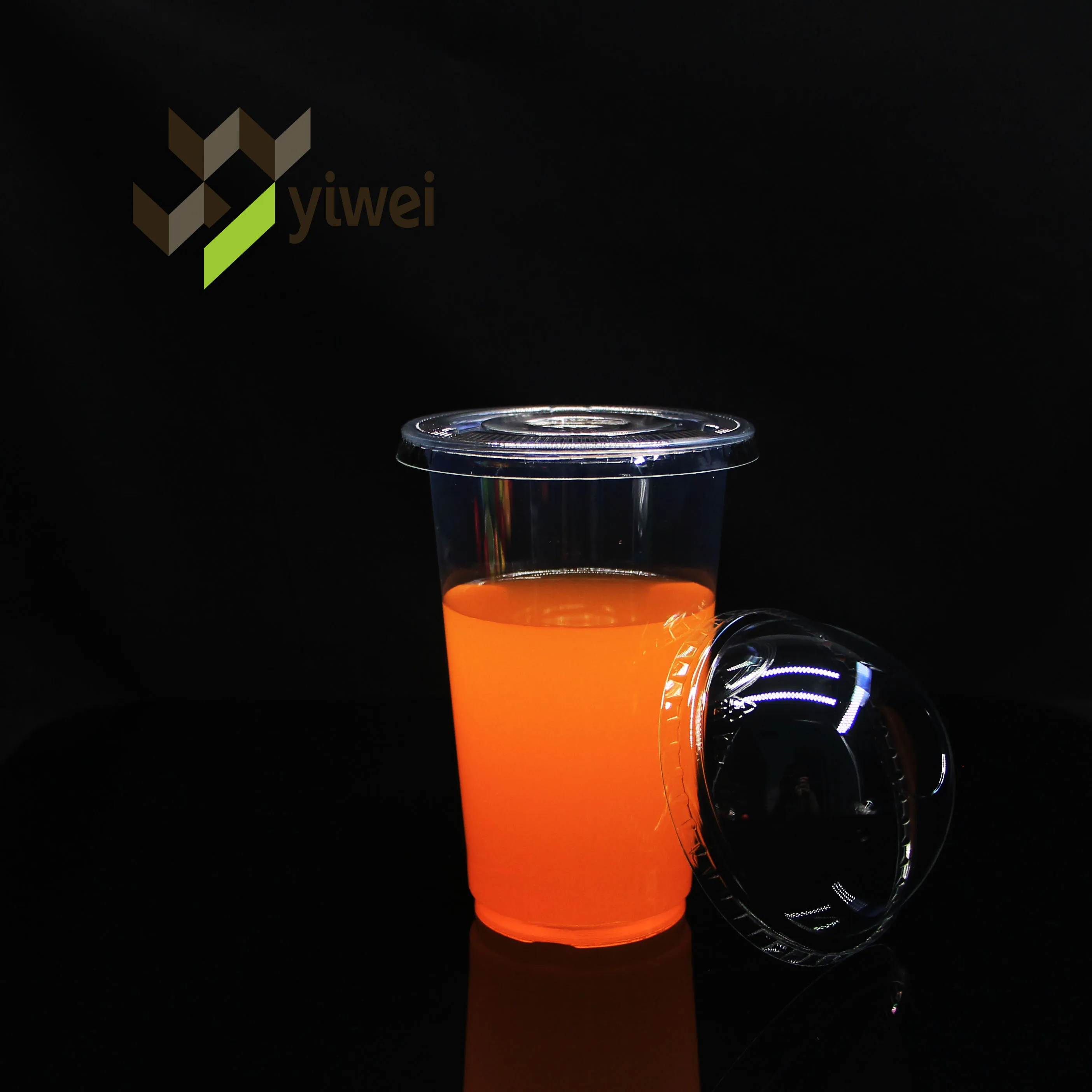 cold drink Clear Disposable PET drinking bubble tea cups plastic cup for smoothie and beverage