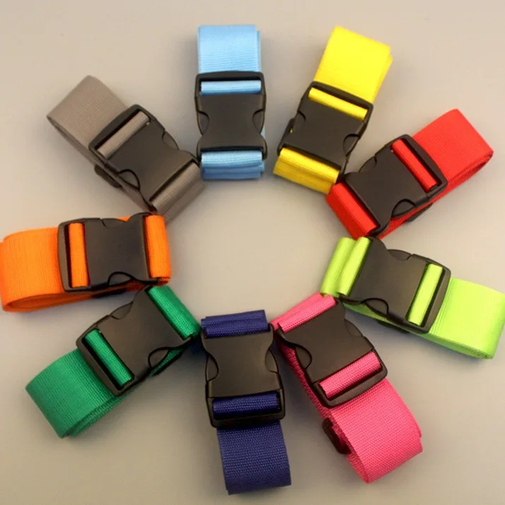 5CM Webbing Travel Accessories Adjustable Bag Luggage Belt Custom logo Heavy Duty  Fabric Luggage Straps