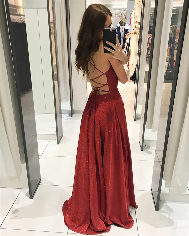 Sexy Luxury Evening Maxi Dress Backless Deep v Neck Party Dress Modest Latest Evening Long Dresses 1 Buyer