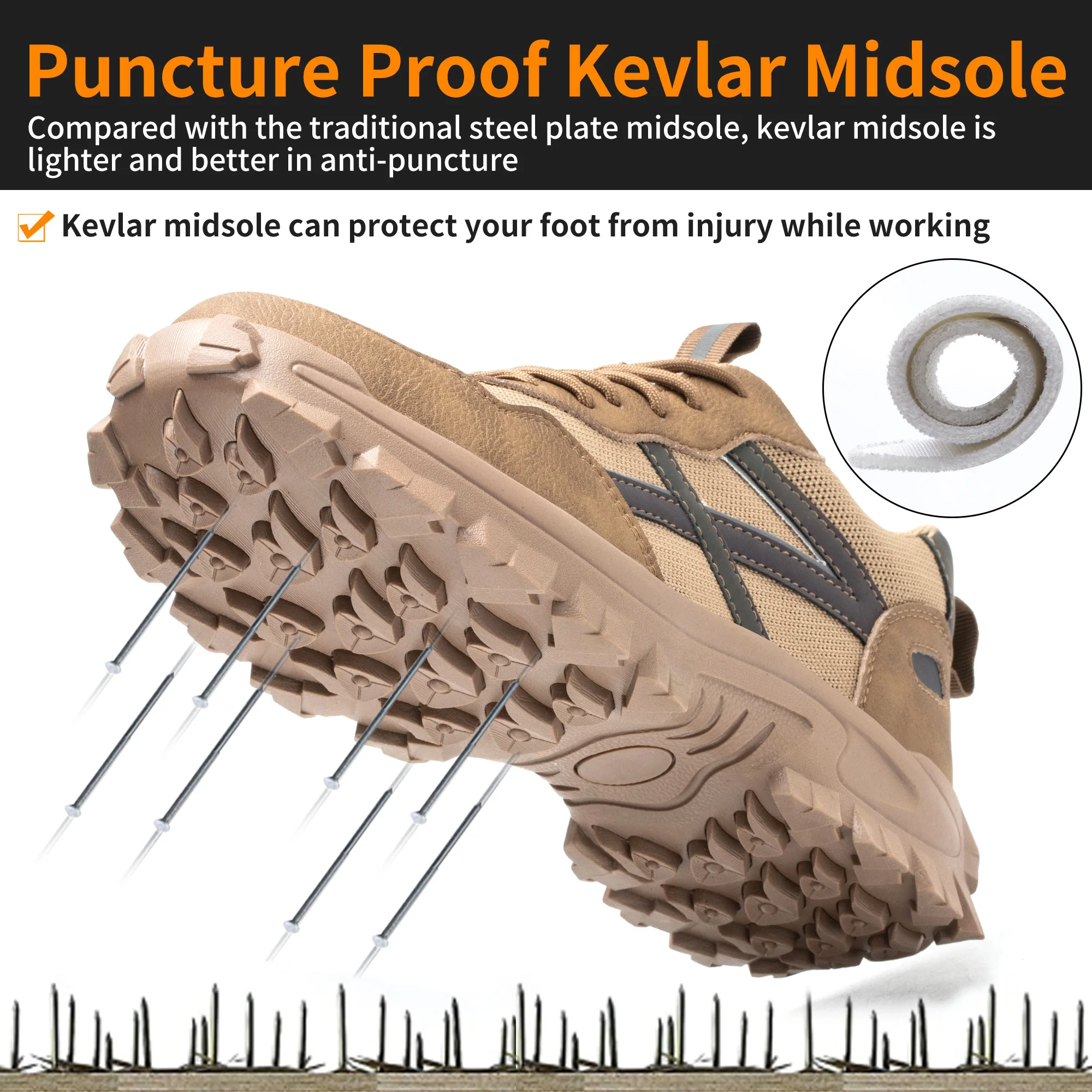 High Quality Soft Sole Summer Breathable Safety Work Men Casual Walking Style Safety Shoes For Men