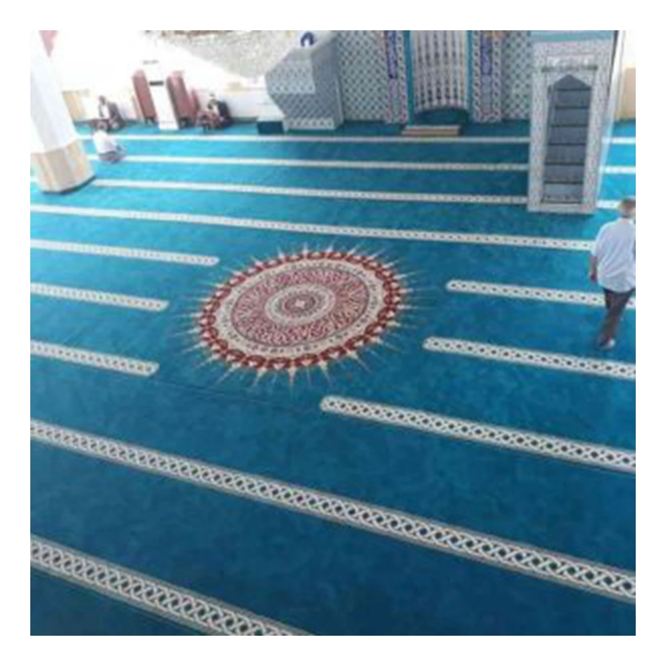 10mm Soft High quality anti slip PP Solution Dyed Mosque Carpet Design Carpet