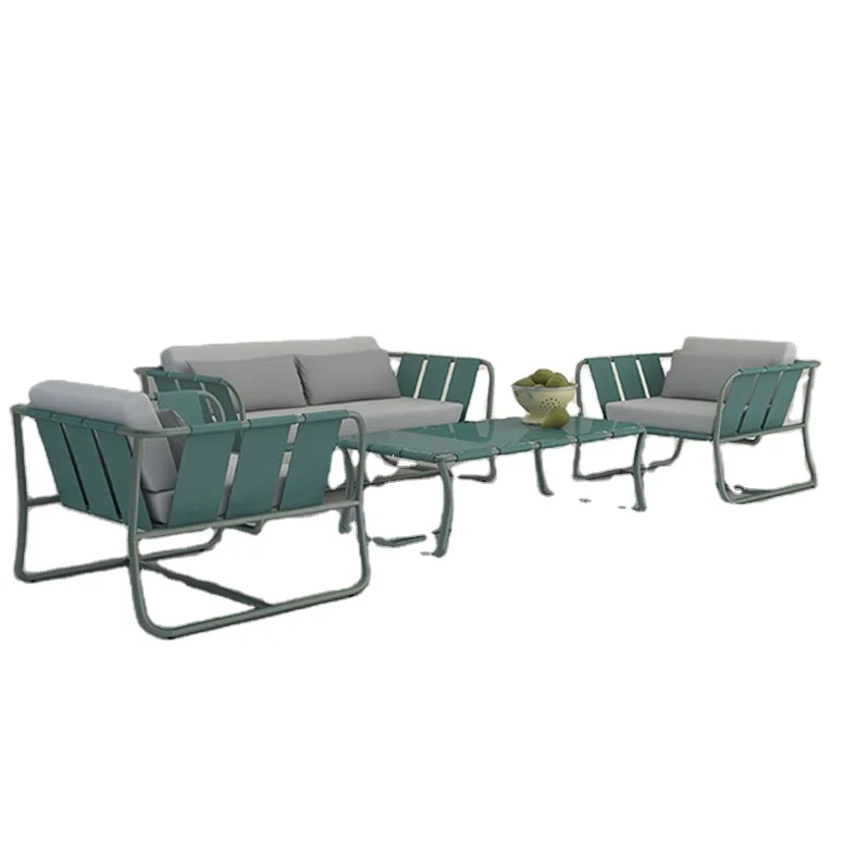 
Outdoor garden furniture aluminum frame belt weaving sofa set leisure outdoor sofa 