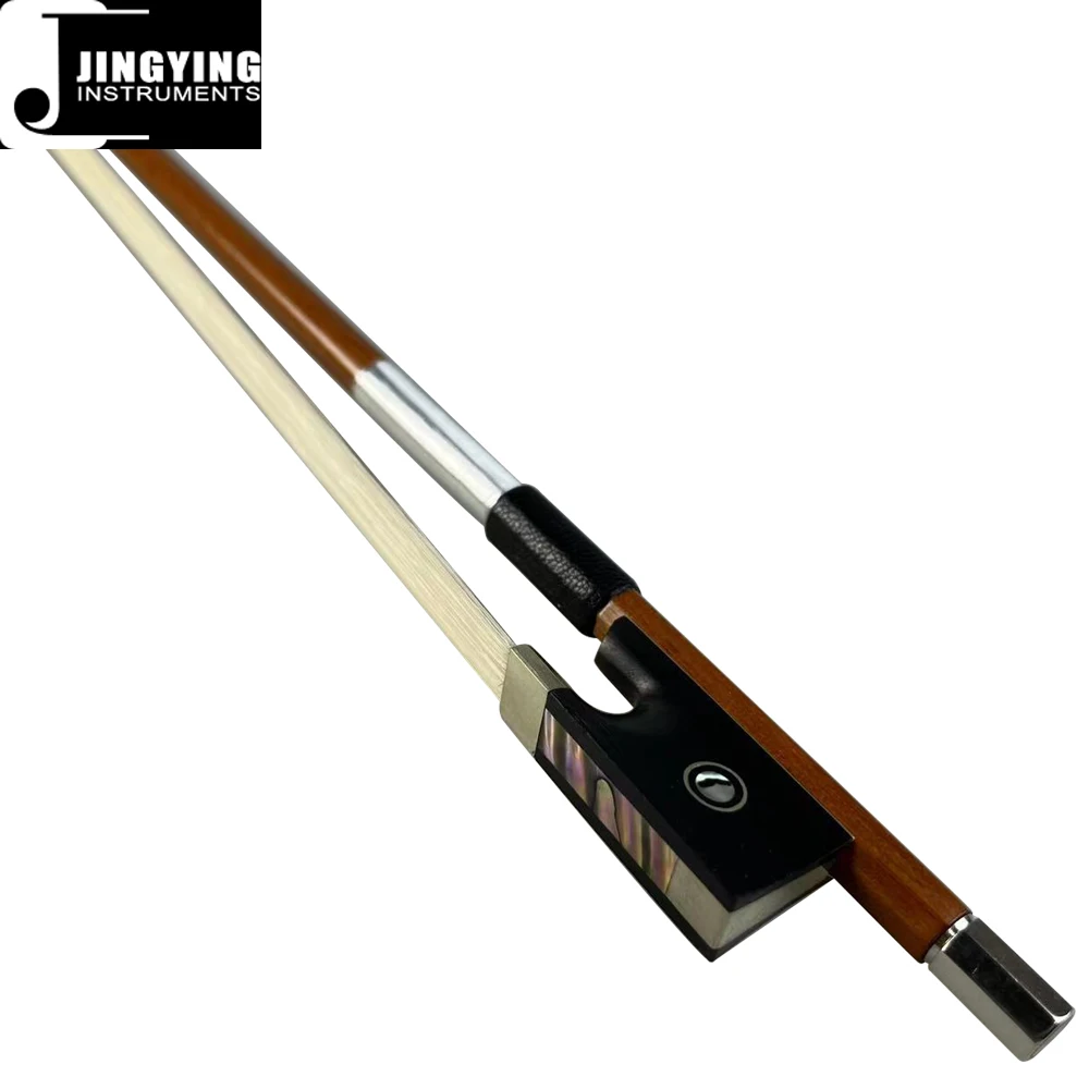 2025 Jingying Music Violin Accessories,High-end Authentic Brazilian Logwood Violin Bow Performance Grade Professional Violin Bow