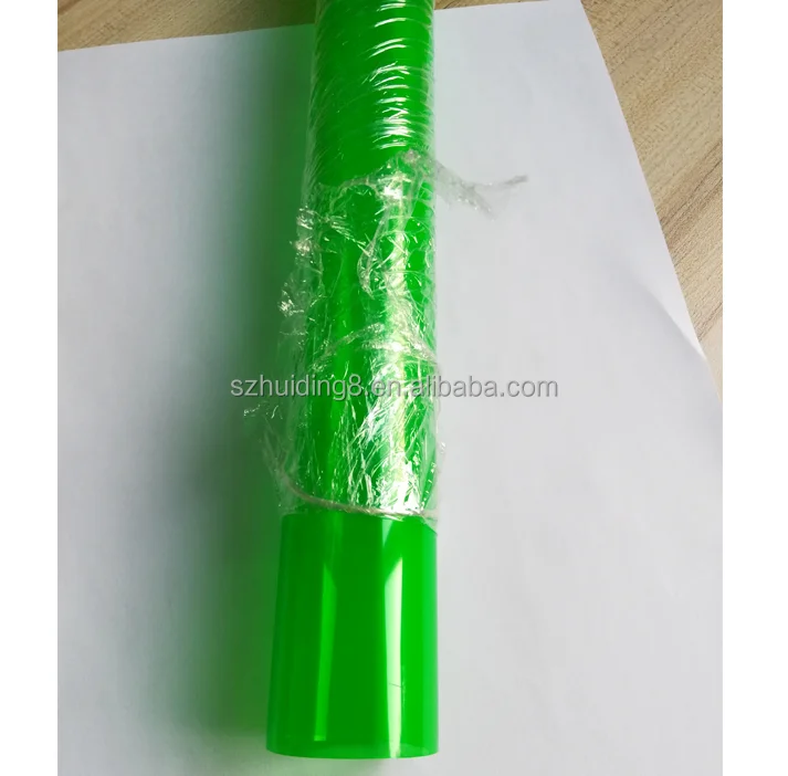 Customized Size Any Color Plastic Tube/Clear Acrylic Transparent green Round Tube/PC Fluorescent green Pipes