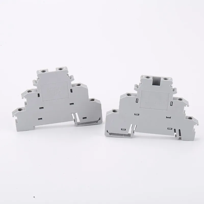 Three-layer terminal DIKD1.5 Rail type terminal DIN Rail voltage terminal block 2.5mm2 15A