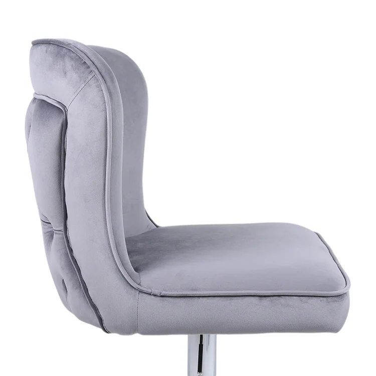 High-end modern design hotel high Commercial luxury velvet swivel bar chairs