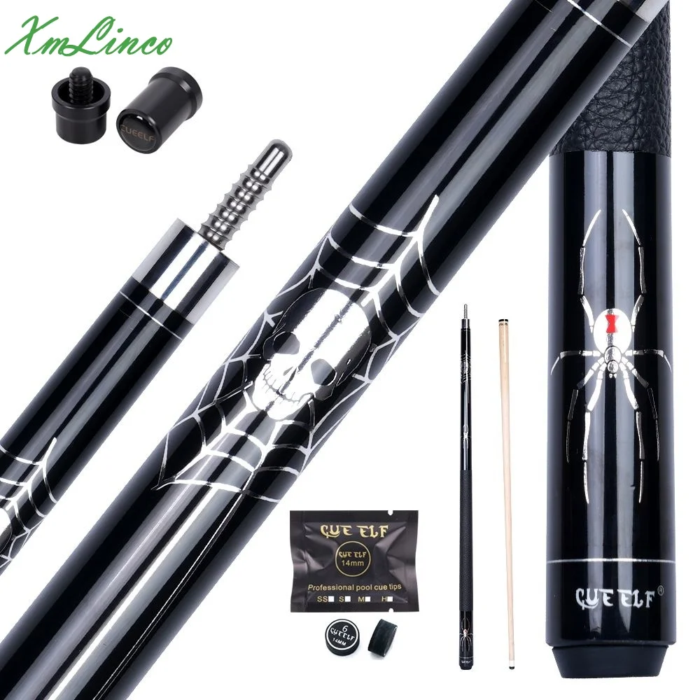 Xmlinco Billiard Pool Cue Real Leather Warp High Technology Professional 12.5mm Tip Size Real Leather Warp
