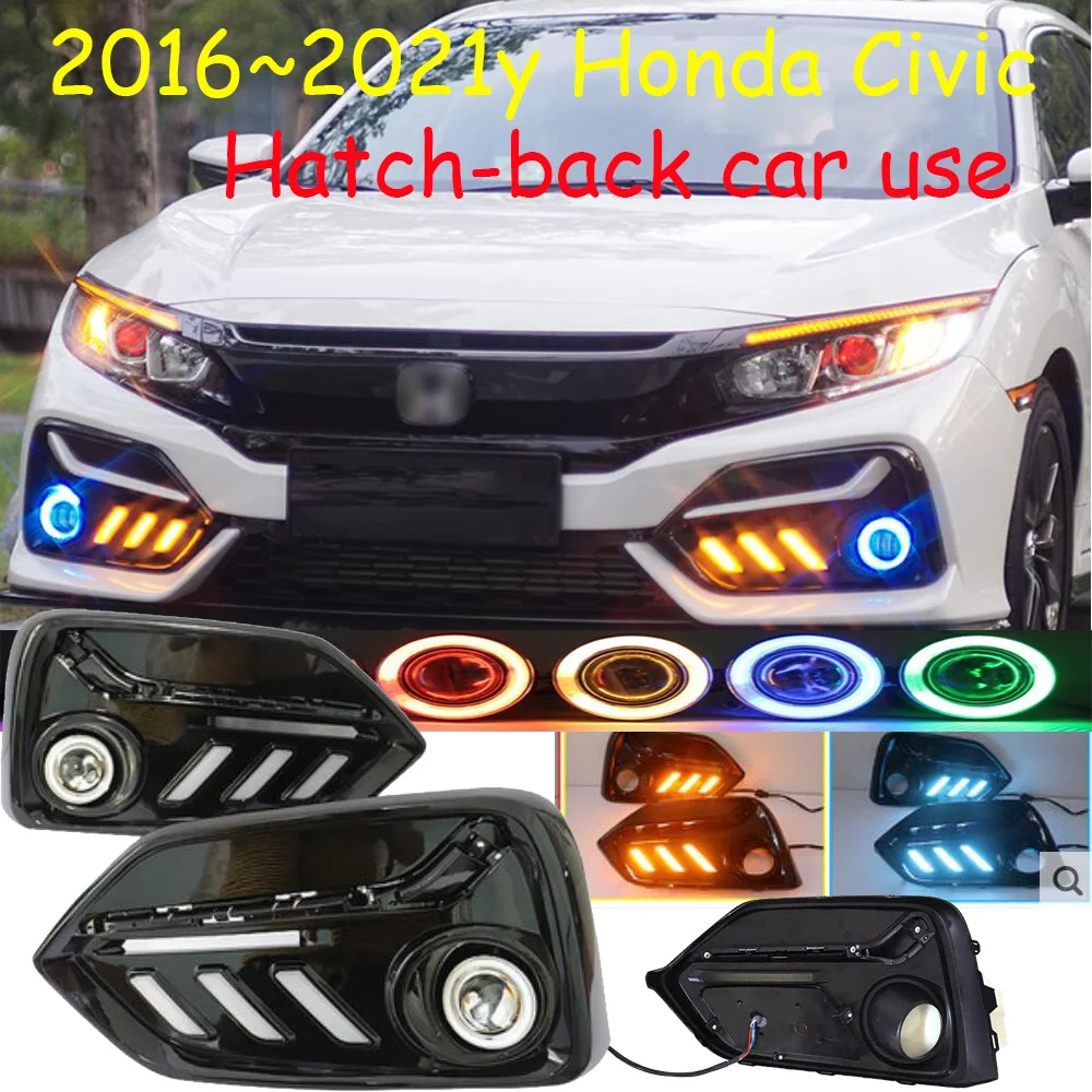 Автомобильный бампер фары для 2016 ~ 2020y Honda Civic противотуманные фары люк задние автомобильные аксессуары CCFL для Civic фары