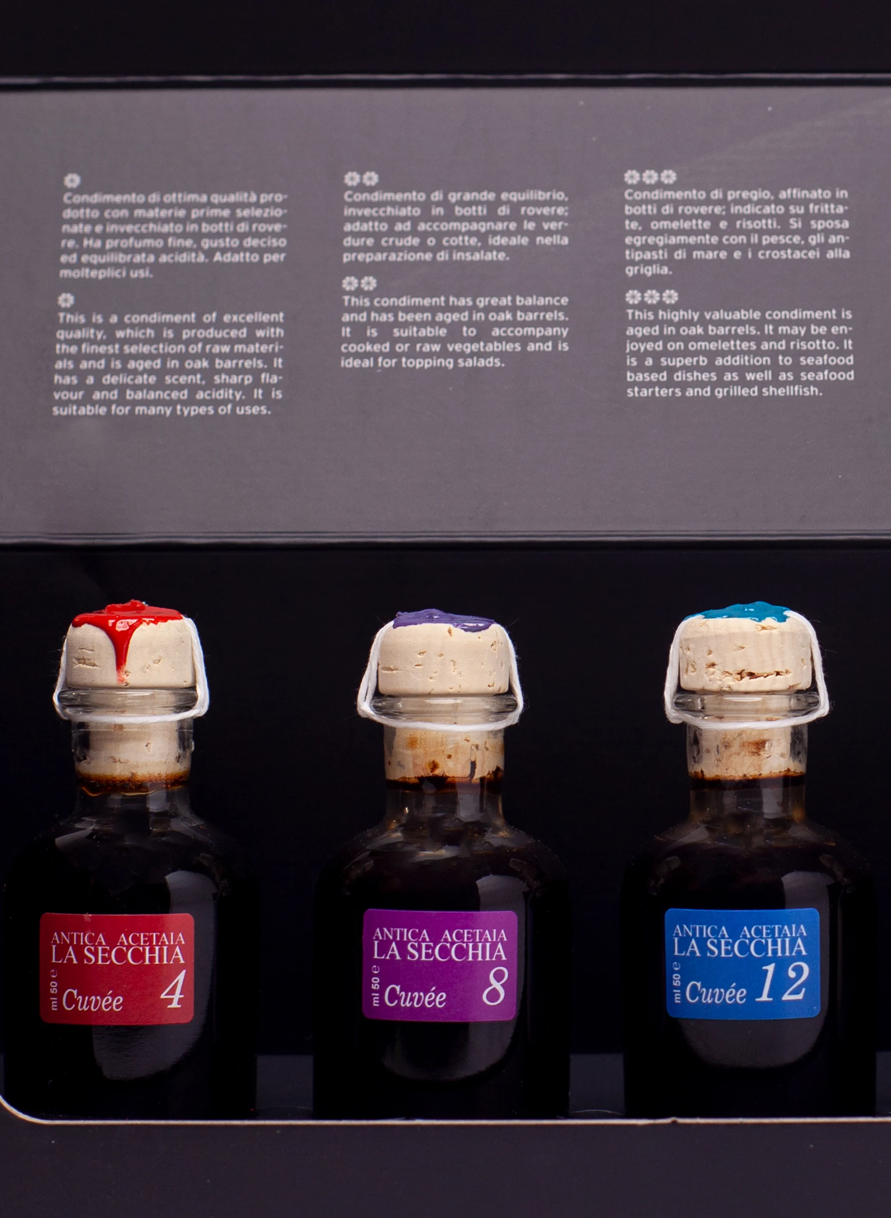 High Quality Made in Italy Seasoning Box Bottle Set None Brix and Additives Balsamic Vinegar of Modena IGP