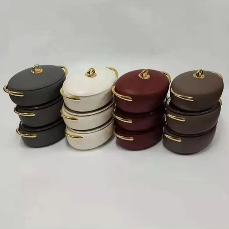 hot selling 3pcs pot ware egg shape thermal insulation food box 2L 2.5L 3L food keep warmer container lunch box