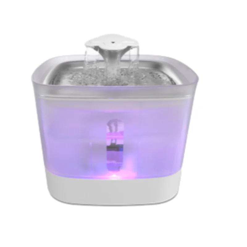 Pet water fountain stainless steel plate dog water feeder design for dogs and cats