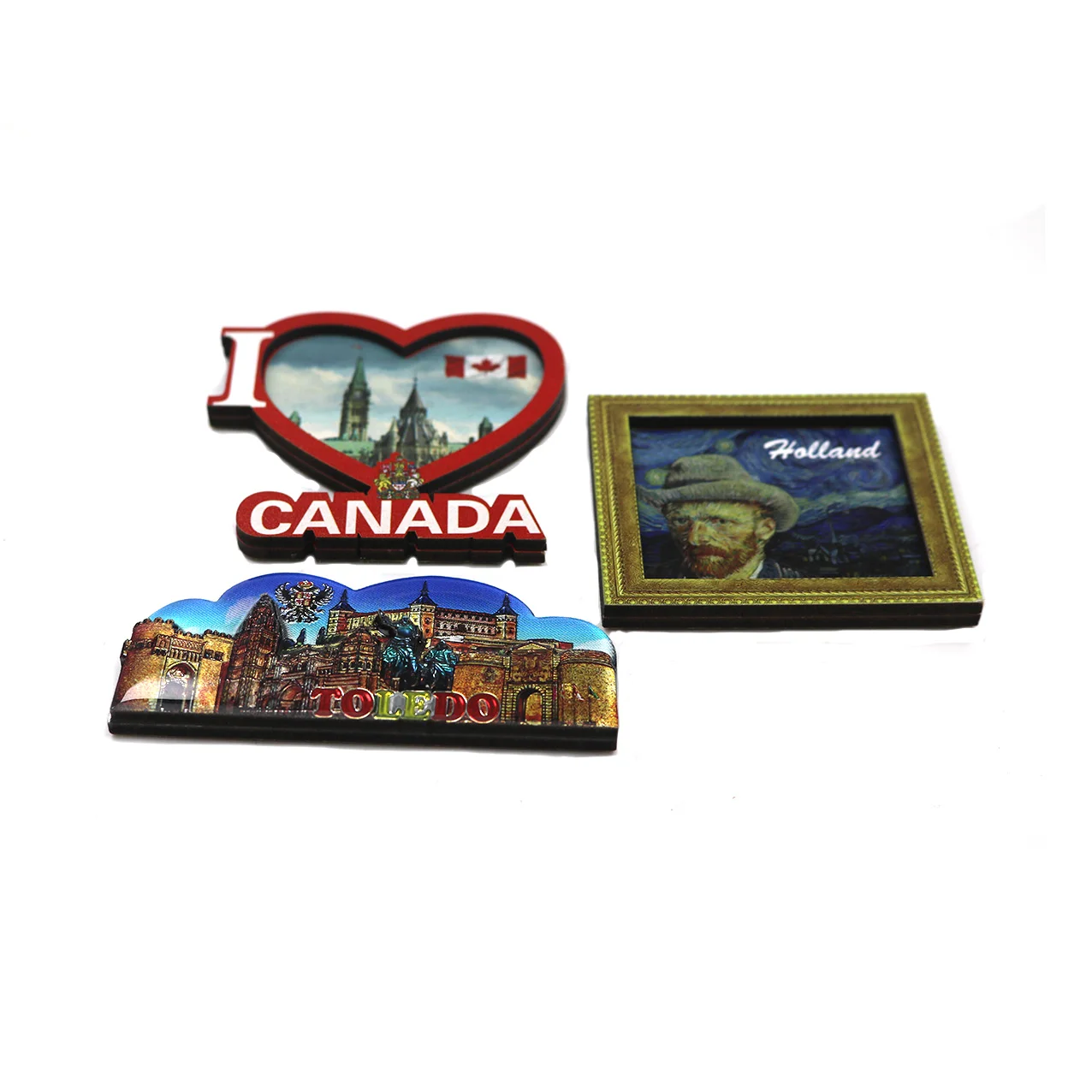 Holland fridge magnets wood manufacturer  custom business souvenir tourism gift  photo frame fridge magnet