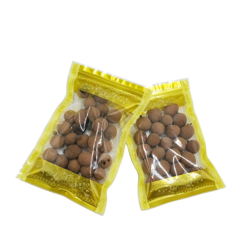 
Food grade packing clear custom packaging plastic zip pouch with zipper 