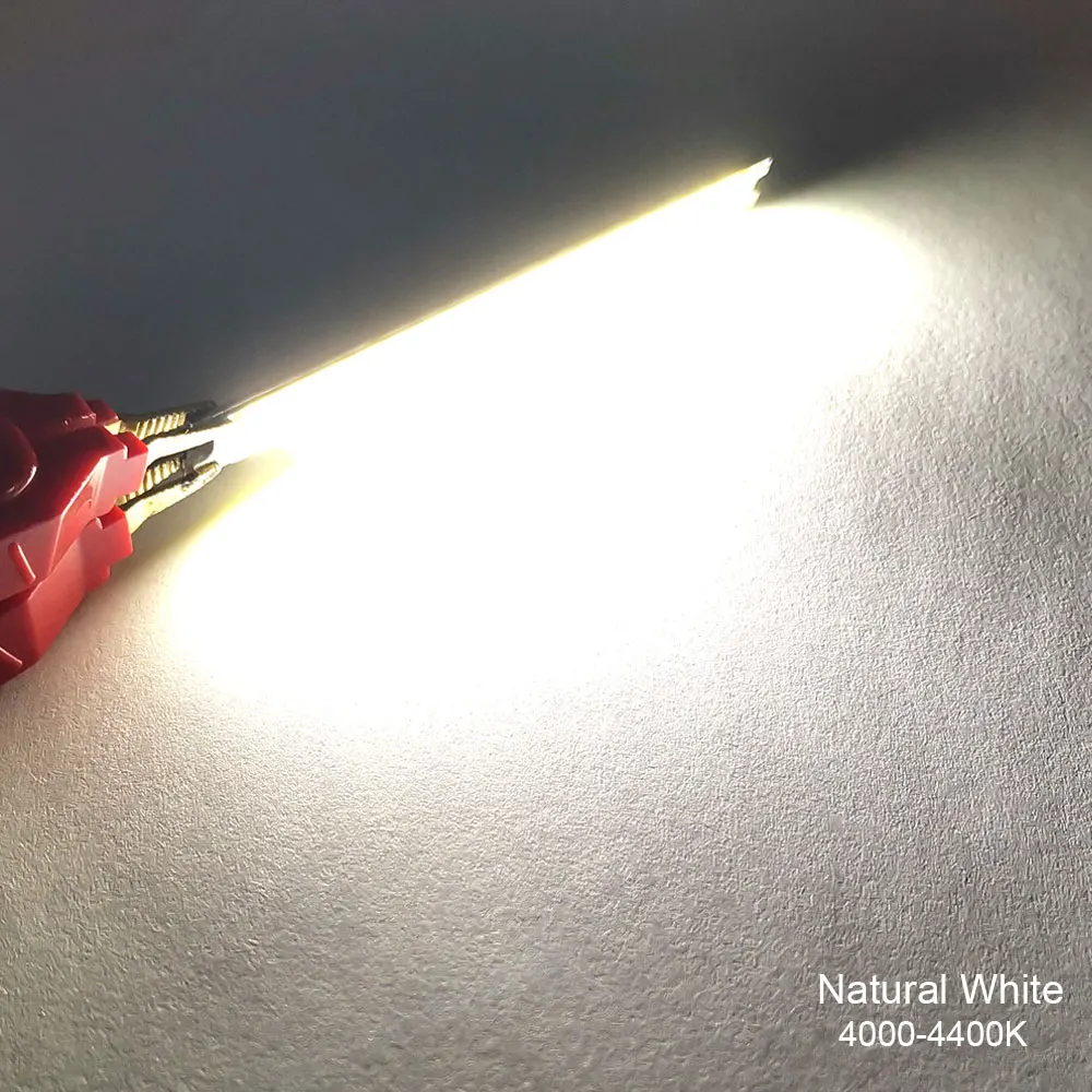 100x8mm COB LED Light Strip 12V 5W Warm Natural Cold White LED Chip for Car Table lamp Working Lights DIY 100mm 10cm COB Bar