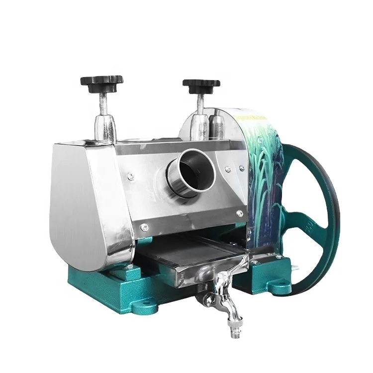 Manual Sugar Cane Juicer Stainless Steel With Wheel Juice Extractor Roller Press Juicer Machine