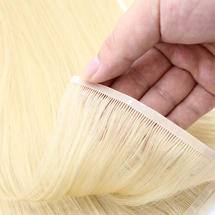 Professional Factory Wholesale Double Drawn Russian Virgin Remy Skin Weft