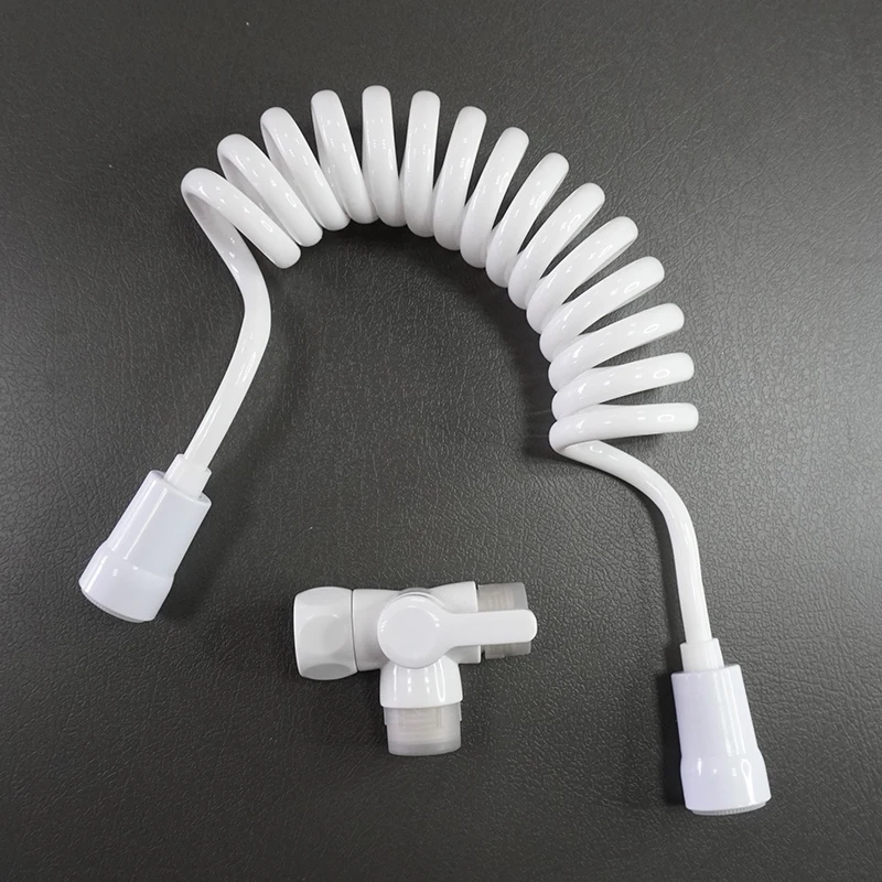 Factory WholesalePVC Telephone Line Telescopic Spring Flexible Shower Hose for Water Plumbing Toilet Bidet Sprayer