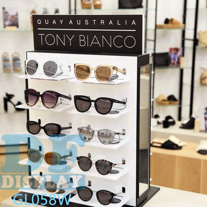 Multi Layers Wood Sunglass Eyewear Display Rack Shelf Eyeglasses Show Stand Holder For Multi Pairs Glasses Showcase